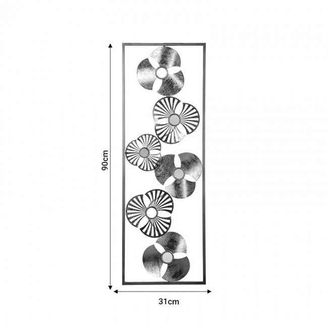 Διακοσμητικό τοίχου Blomma pakoworld αντικέ χρυσό μέταλλο 31x3.5x90εκ Διακοσμητικό τοίχου Blomma pakoworld αντικέ χρυσό μέταλλο 31x3.5x90εκ