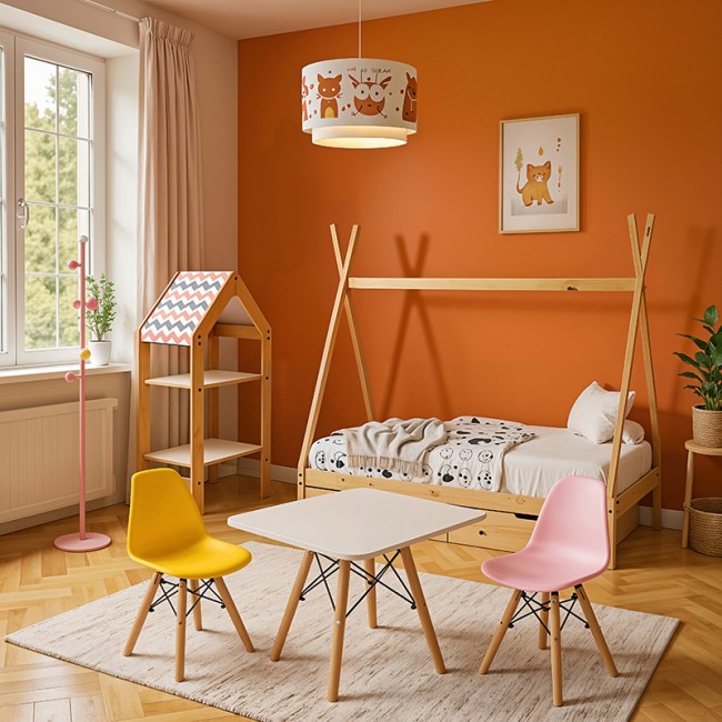 Ραφιέρα τ. Montessori Zoilen pakoworld φυσικό-λευκό-ροζ mdf 50x30x80εκ Ραφιέρα τ. Montessori Zoilen pakoworld φυσικό-λευκό-ροζ mdf 50x30x80εκ