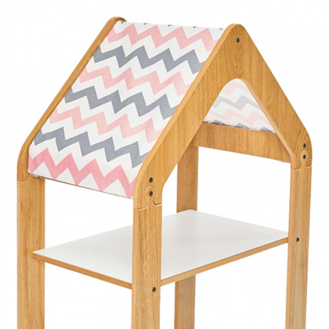 Ραφιέρα τ. Montessori Zoilen pakoworld φυσικό-λευκό-ροζ mdf 50x30x80εκ Ραφιέρα τ. Montessori Zoilen pakoworld φυσικό-λευκό-ροζ mdf 50x30x80εκ