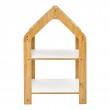 Ραφιέρα τ. Montessori Zoilen pakoworld φυσικό-λευκό-μπλε mdf 50x30x80εκ