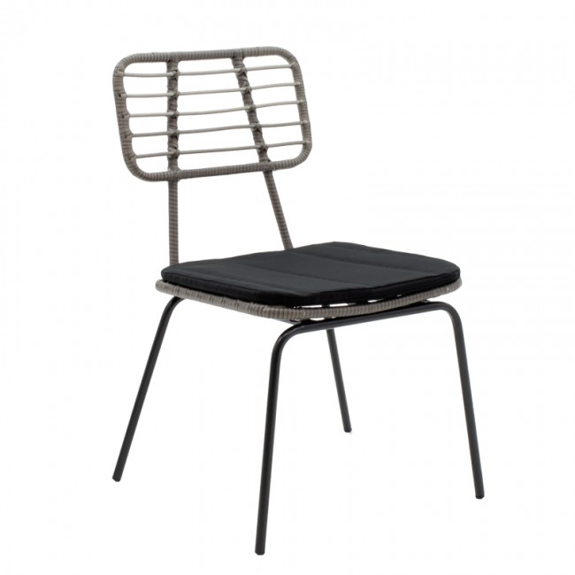 Τραπεζαρία Naoki - Kliton σετ 5τεμ pakoworld ανθρακί αλουμίνιο και μέταλλο σε μαύρη απόχρωση 80x80x74εκ Τραπεζαρία Naoki - Kliton σετ 5τεμ pakoworld ανθρακί αλουμίνιο και μέταλλο σε μαύρη απόχρωση 80x80x74εκ