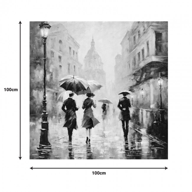 Πίνακας σε καμβά Nightdream I Inart 100x3x100εκ Πίνακας σε καμβά Nightdream I Inart 100x3x100εκ