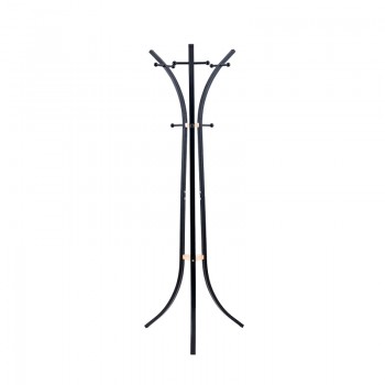 Καλόγερος ρούχων Bamile pakoworld μαύρο μέταλλο και rubberwood σε φυσική απόχρωση 51x63x175εκ Καλόγερος ρούχων Bamile pakoworld μαύρο μέταλλο και rubberwood σε φυσική απόχρωση 51x63x175εκ