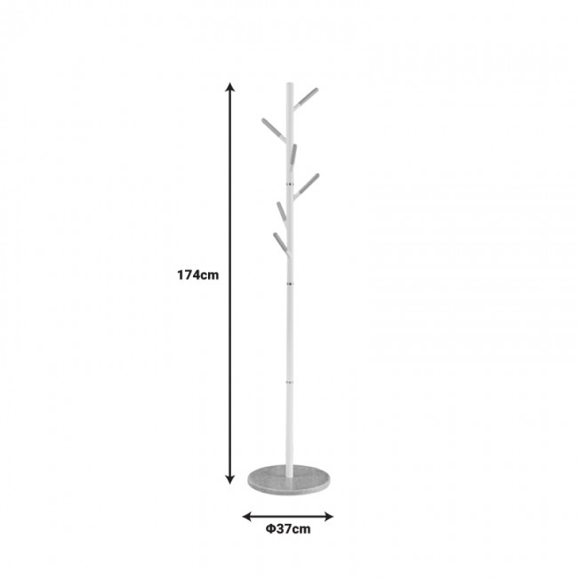 Καλόγερος ρούχων Ponziele μέταλλο σε λευκή απόχρωση Φ37x174εκ Καλόγερος ρούχων Ponziele μέταλλο σε λευκή απόχρωση Φ37x174εκ