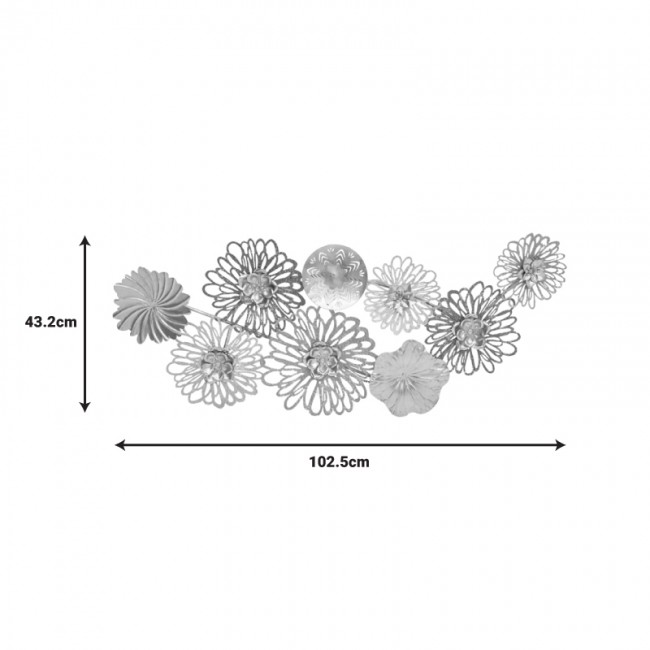 Διακοσμητικό τοίχου Tutsi Inart μέταλλο πολύχρωμο 102.9x5.1x43.2εκ Διακοσμητικό τοίχου Tutsi Inart μέταλλο πολύχρωμο 102.9x5.1x43.2εκ