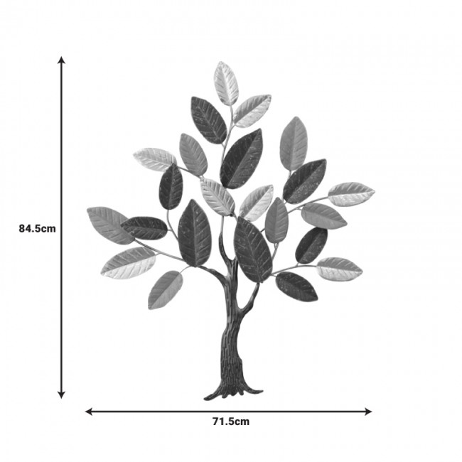 Διακοσμητικό τοίχου Oliver Inart μέταλλο σε χρυσή-μαύρη-γκρι απόχρωση 71.5x84.5x4εκ Διακοσμητικό τοίχου Oliver Inart μέταλλο σε χρυσή-μαύρη-γκρι απόχρωση 71.5x84.5x4εκ
