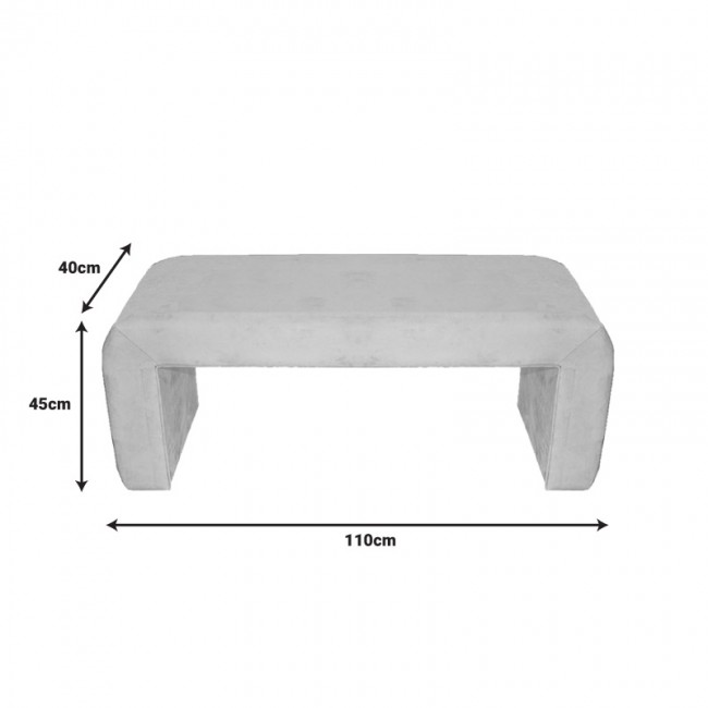 Σκαμπό Gagga Inart βελούδο σε πράσινη απόχρωση 110x40x45εκ Σκαμπό Gagga Inart βελούδο σε πράσινη απόχρωση 110x40x45εκ