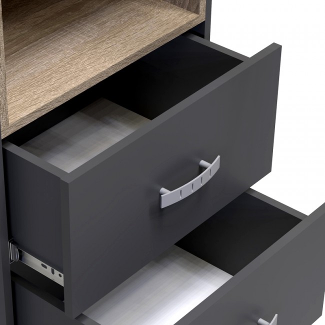 Βιτρίνα-στήλη Toscana pakoworld σε ανθρακί απόχρωση 50x42x222.5εκ Βιτρίνα-στήλη Toscana pakoworld σε ανθρακί απόχρωση 50x42x222.5εκ