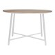 Τραπέζι Gianno pakoworld μελαμίνη σε φυσική απόχρωση και πόδι λευκό μέταλλο Φ120x76εκ Τραπέζι Gianno pakoworld μελαμίνη σε φυσική απόχρωση και πόδι λευκό μέταλλο Φ120x76εκ