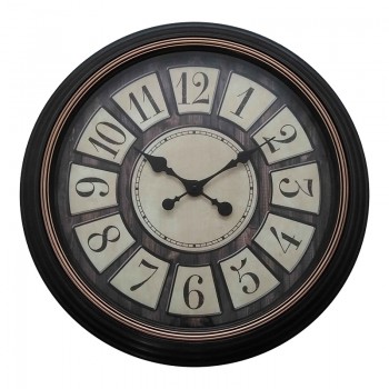 Ρολόι τοίχου Docto Inart σε μαύρη αντικέ απόχρωση Φ55.8x5.2εκ Ρολόι τοίχου Docto Inart σε μαύρη αντικέ απόχρωση Φ55.8x5.2εκ