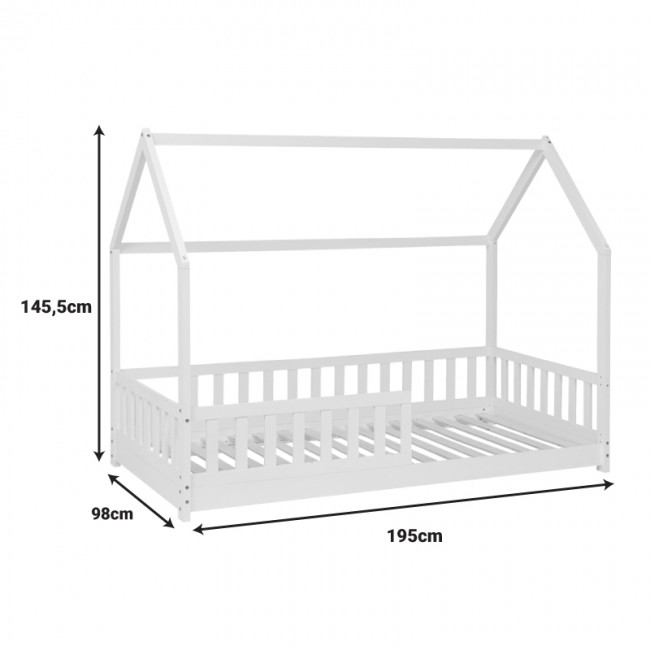 Παιδικό κρεβάτι Sleepy pakoworld τ. Montessori ξύλο πεύκου σε λευκή απόχρωση 90x190εκ Παιδικό κρεβάτι Sleepy pakoworld τ. Montessori ξύλο πεύκου σε λευκή απόχρωση 90x190εκ