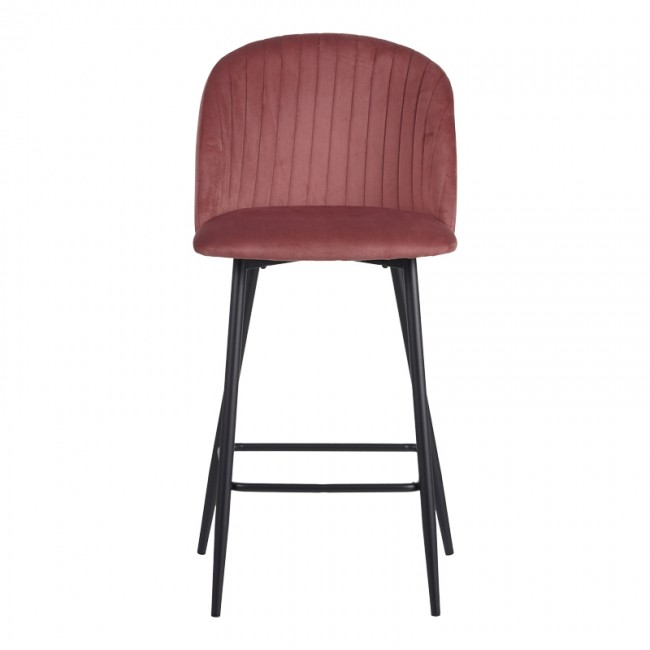 Σκαμπό μπαρ Barow pakoworld βελούδο σε σάπιο μήλο απόχρωση με μαύρα μεταλλικά πόδια 53x46.5x96.5 Σκαμπό μπαρ Barow pakoworld βελούδο σε σάπιο μήλο απόχρωση με μαύρα μεταλλικά πόδια 53x46.5x96.5