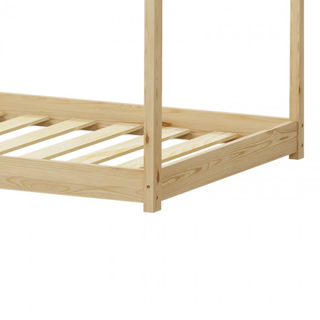 Παιδικό κρεβάτι Nino τ. Montessori pakoworld ξύλο πεύκου σε φυσική απόχρωση 90x190εκ