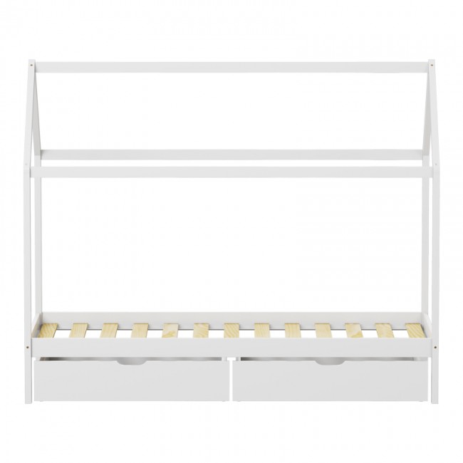 Παιδικό κρεβάτι Mellin τ. Montessori με 2 συρτάρια pakoworld ξύλο πεύκου σε λευκή απόχρωση 90x190εκ Παιδικό κρεβάτι Mellin τ. Montessori με 2 συρτάρια pakoworld ξύλο πεύκου σε λευκή απόχρωση 90x190εκ