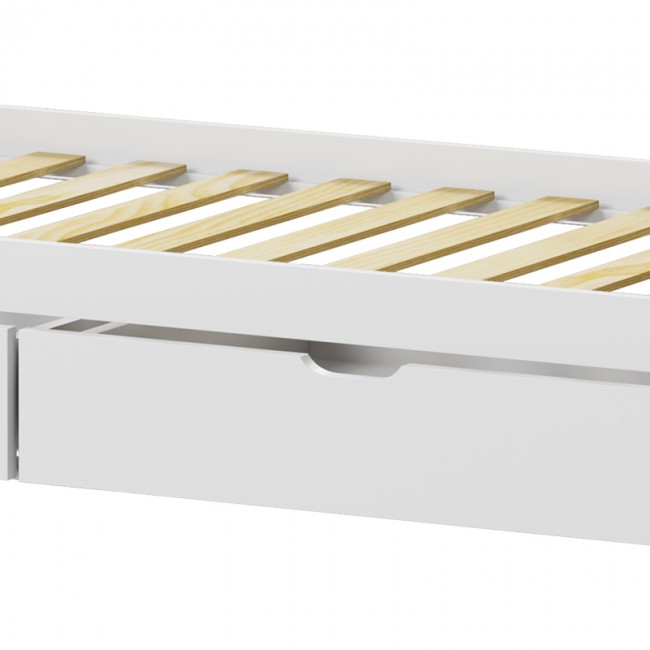 Παιδικό κρεβάτι Mellin τ. Montessori με 2 συρτάρια pakoworld ξύλο πεύκου σε λευκή απόχρωση 90x190εκ Παιδικό κρεβάτι Mellin τ. Montessori με 2 συρτάρια pakoworld ξύλο πεύκου σε λευκή απόχρωση 90x190εκ