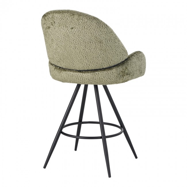 Σκαμπό μπαρ περιστρεφόμενο Morea pakoworld μπουκλέ ύφασμα σε λαδί απόχρωση με μαύρα μεταλλικά πόδια 55x66x107.5εκ Σκαμπό μπαρ περιστρεφόμενο Morea pakoworld μπουκλέ ύφασμα σε λαδί απόχρωση με μαύρα μεταλλικά πόδια 55x66x107.5εκ