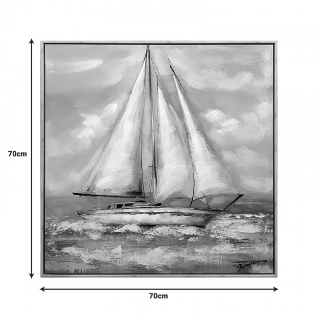 Πίνακας σε καμβά Siedo I Inart με πλαίσιο 70x3.5x70εκ Πίνακας σε καμβά Siedo I Inart με πλαίσιο 70x3.5x70εκ