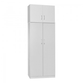 Ντουλάπα δίφυλλη και πατάρι Lego pakoworld σε λευκή απόχρωση 80x42x240εκ Ντουλάπα δίφυλλη και πατάρι Lego pakoworld σε λευκή απόχρωση 80x42x240εκ