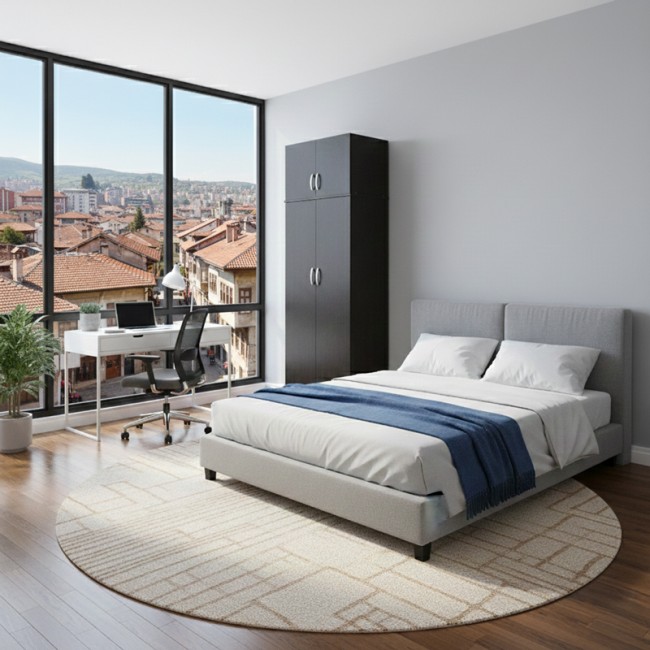 Ντουλάπα δίφυλλη και πατάρι Lego pakoworld σε wenge απόχρωση 80x42x240εκ Ντουλάπα δίφυλλη και πατάρι Lego pakoworld σε wenge απόχρωση 80x42x240εκ