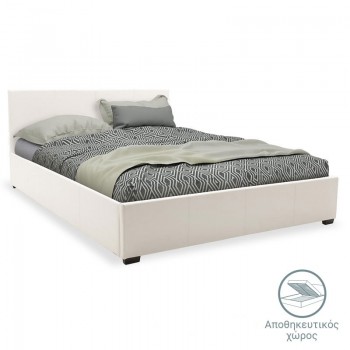 Κρεβάτι Norse pakoworld διπλό pu λευκό με αποθηκευτικό χώρο 160x200εκ Κρεβάτι Norse pakoworld διπλό pu λευκό με αποθηκευτικό χώρο 160x200εκ