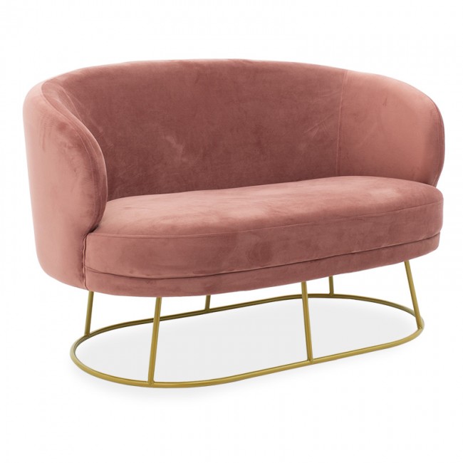 Καναπές 2θέσιος Gloria pakoworld βελούδο σάπιο μήλο-χρυσό 132x82x83εκ Καναπές 2θέσιος Gloria pakoworld βελούδο σάπιο μήλο-χρυσό 132x82x83εκ