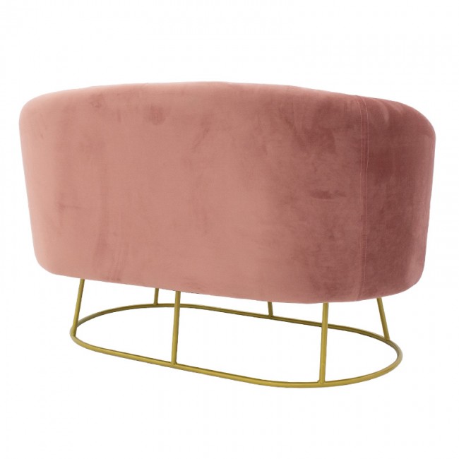 Καναπές 2θέσιος Gloria pakoworld βελούδο σάπιο μήλο-χρυσό 132x82x83εκ Καναπές 2θέσιος Gloria pakoworld βελούδο σάπιο μήλο-χρυσό 132x82x83εκ