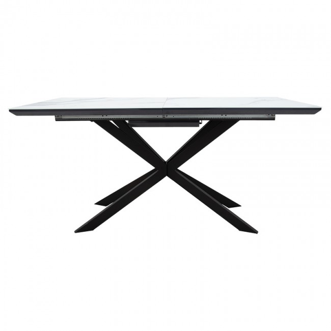 Τραπέζι επεκτεινόμενο Palan pakoworld MDF όψη μαρμάρου γκρι-μαύρο 160-200x80x77εκ Τραπέζι επεκτεινόμενο Palan pakoworld MDF όψη μαρμάρου γκρι-μαύρο 160-200x80x77εκ