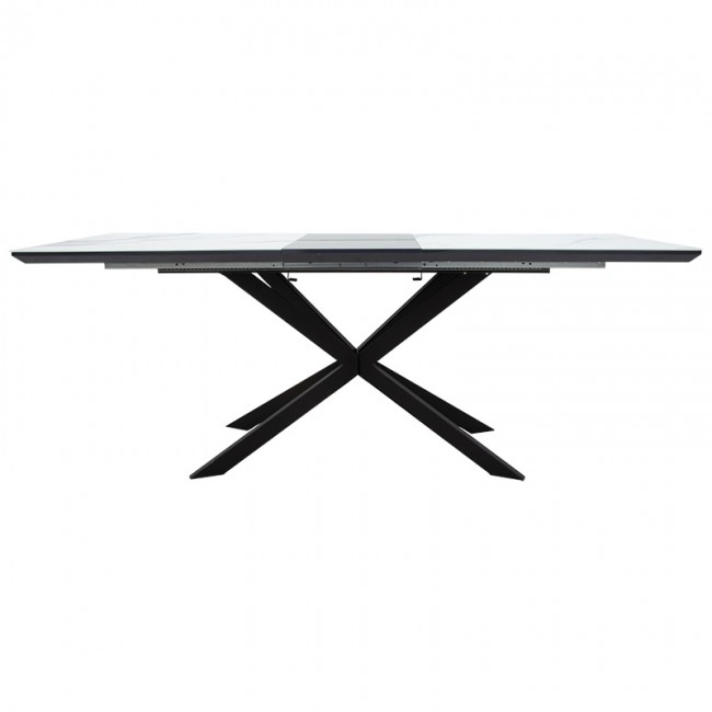 Τραπέζι επεκτεινόμενο Palan pakoworld MDF όψη μαρμάρου γκρι-μαύρο 160-200x80x77εκ Τραπέζι επεκτεινόμενο Palan pakoworld MDF όψη μαρμάρου γκρι-μαύρο 160-200x80x77εκ