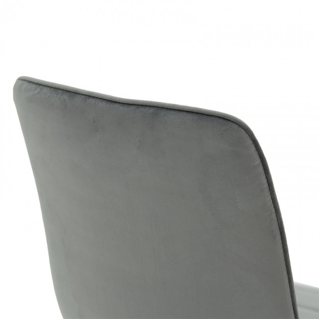 Καρέκλα Amalia pakoworld βελούδο γκρι-χρυσό πόδι Καρέκλα Amalia pakoworld βελούδο γκρι-χρυσό πόδι