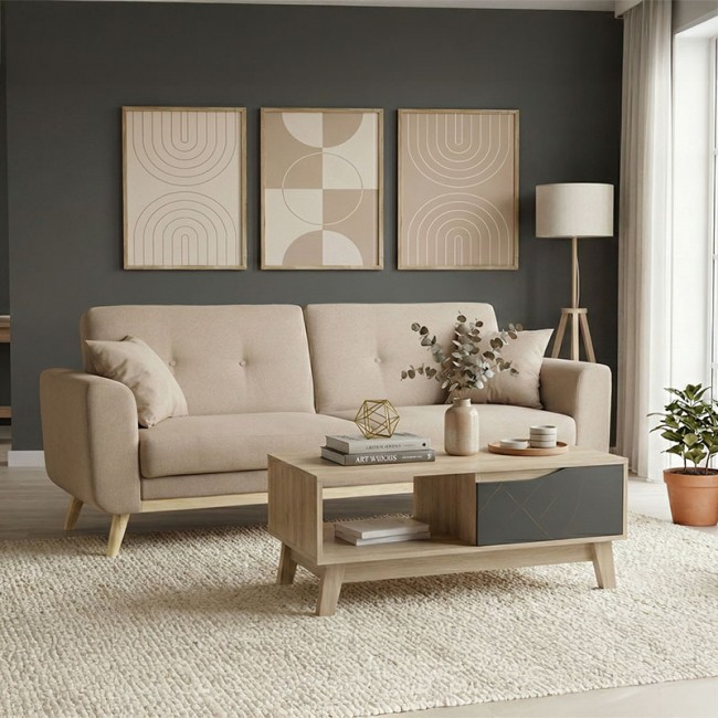 Καναπές-κρεβάτι Carmelo pakoworld με μπεζ ύφασμα 214x80x86εκ Καναπές-κρεβάτι Carmelo pakoworld με μπεζ ύφασμα 214x80x86εκ