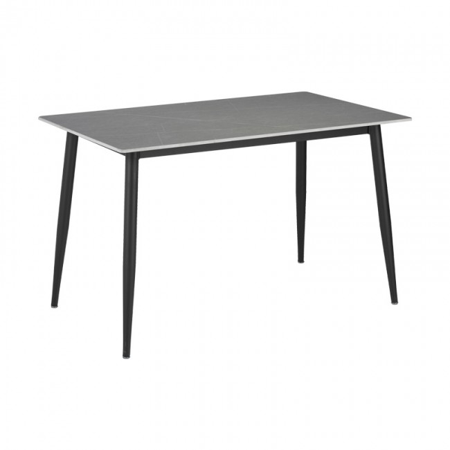 Τραπέζι Gustas pakoworld γκρι μαρμάρου sintered stone-μαύρο μέταλλο 140x80x75εκ Τραπέζι Gustas pakoworld γκρι μαρμάρου sintered stone-μαύρο μέταλλο 140x80x75εκ