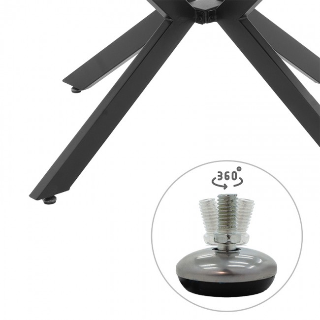 Tραπέζι Lydia pakoworld MDF επεκτεινόμενο καρυδί-μαύρο 120-160x120x79εκ Tραπέζι Lydia pakoworld MDF επεκτεινόμενο καρυδί-μαύρο 120-160x120x79εκ