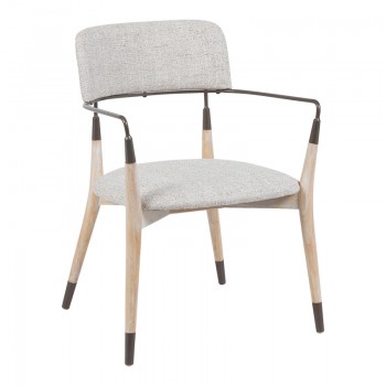 Πολυθρόνα Sentana pakoworld μέταλλο-ξύλο και ύφασμα σε μπεζ-καφέ απόχρωση 56.5x56x79εκ Πολυθρόνα Sentana pakoworld μέταλλο-ξύλο και ύφασμα σε μπεζ-καφέ απόχρωση 56.5x56x79εκ