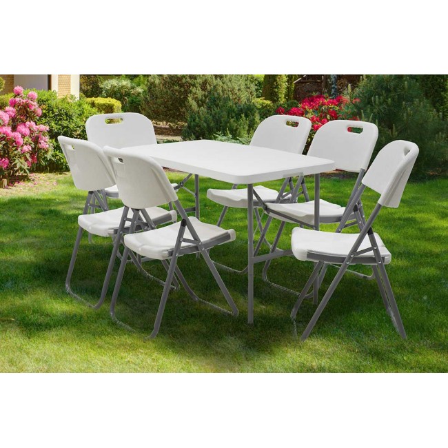 Τραπέζι catering Rodeo pakoworld πτυσσόμενο-βαλίτσα λευκό 122x60x74εκ Τραπέζι catering Rodeo pakoworld πτυσσόμενο-βαλίτσα λευκό 122x60x74εκ