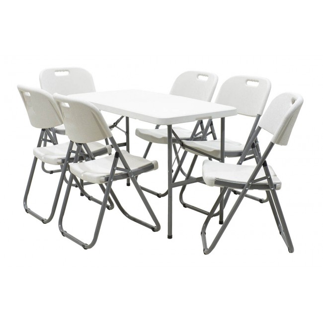 Τραπέζι catering Rodeo pakoworld πτυσσόμενο-βαλίτσα λευκό 122x60x74εκ Τραπέζι catering Rodeo pakoworld πτυσσόμενο-βαλίτσα λευκό 122x60x74εκ