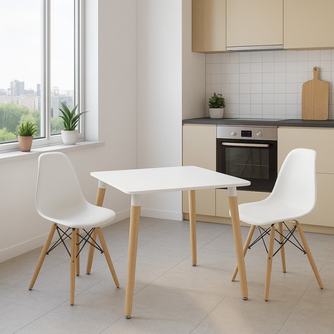 Φοιτητικό πακέτο επίπλων τραπεζαρίας Julita-Natali pakoworld σετ 3 τμχ