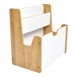 Ραφιέρα Crane pakoworld φυσικό-λευκό mdf 57x34x55εκ Ραφιέρα Crane pakoworld φυσικό-λευκό mdf 57x34x55εκ