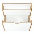 Ραφιέρα Crane pakoworld φυσικό-λευκό mdf 57x34x55εκ Ραφιέρα Crane pakoworld φυσικό-λευκό mdf 57x34x55εκ
