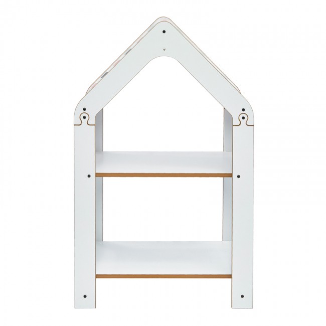 Ραφιέρα τ. Montessori Zoilen pakoworld λευκό-ροζ mdf 50x30x80εκ