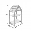 Ραφιέρα τ. Montessori Zoilen pakoworld λευκό-ροζ mdf 50x30x80εκ