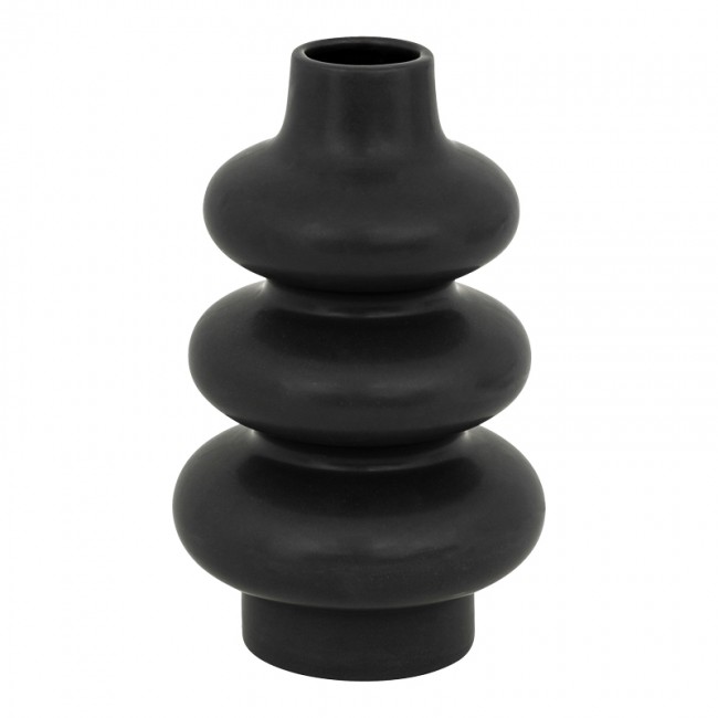 Βάζο Zerve pakoworld κεραμικό σε μαύρη απόχρωση Φ15.2x25εκ Βάζο Zerve pakoworld κεραμικό σε μαύρη απόχρωση Φ15.2x25εκ