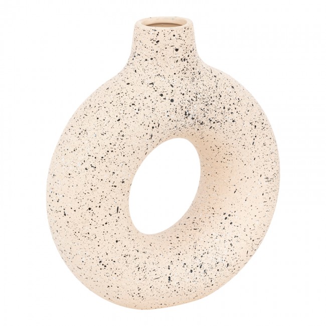 Βάζο Circkly pakoworld κεραμικό σε λευκή-μαύρη απόχρωση 27x9.5x30εκ Βάζο Circkly pakoworld κεραμικό σε λευκή-μαύρη απόχρωση 27x9.5x30εκ