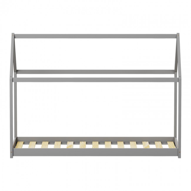 Παιδικό κρεβάτι Nino τ. Montessori pakoworld ξύλο πεύκου σε γκρι απόχρωση 90x190εκ