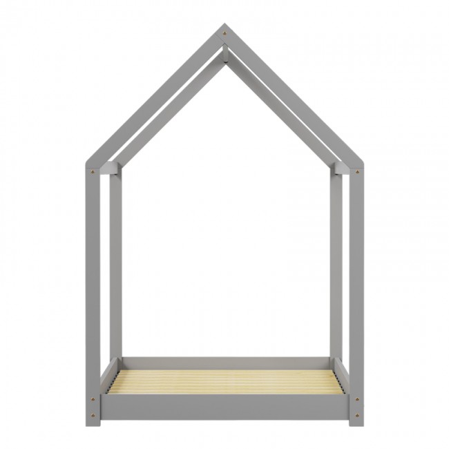 Παιδικό κρεβάτι Nino τ. Montessori pakoworld ξύλο πεύκου σε γκρι απόχρωση 90x190εκ