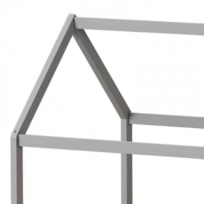 Παιδικό κρεβάτι Nino τ. Montessori pakoworld ξύλο πεύκου σε γκρι απόχρωση 90x190εκ