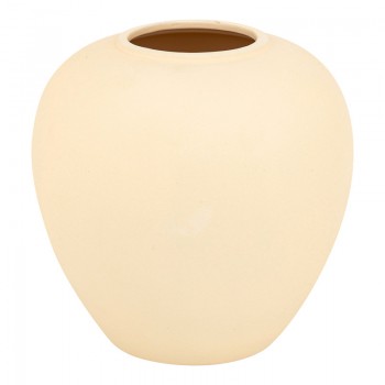 Βάζο Vegen pakoworld κεραμικό σε εκρού απόχρωση Φ22x24εκ