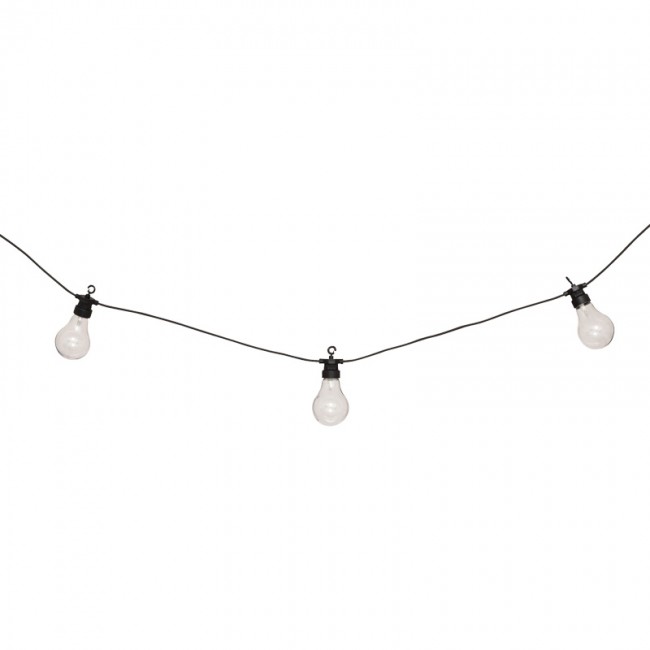 Διακοσμητική γιρλάντα με 10 led φωτάκια Karivan pakoworld σε μαύρη απόχρωση 490x12x6εκ