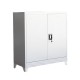 Μεταλλικό ντουλάπι Armon I pakoworld σε απόχρωση ανοιχτό γκρι 90x40x100εκ