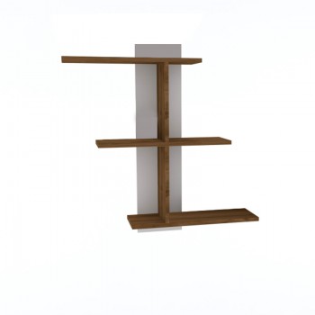 Ραφιέρα τοίχου Norman pakoworld μελαμίνη σε καρυδί-λευκή απόχρωση 110x19.5x90εκ Ραφιέρα τοίχου Norman pakoworld μελαμίνη σε καρυδί-λευκή απόχρωση 110x19.5x90εκ