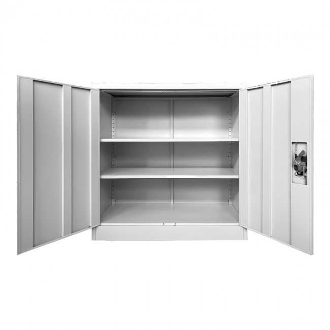 Ντουλάπι Armon pakoworld μέταλλο σε απόχρωση ανοιχτό γκρι 90x45x90εκ